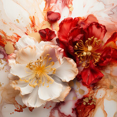 Obraz na płótnie Canvas abstract flowers