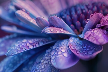 Artistic Macro Shot of Purple and Blue Flower Petals