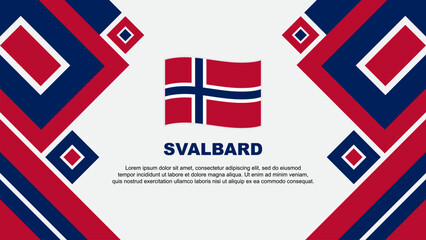 Svalbard Flag Abstract Background Design Template. Svalbard Independence Day Banner Wallpaper Vector Illustration. Svalbard Cartoon