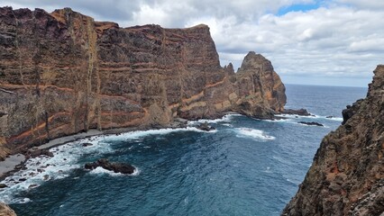 Fototapeta na wymiar Saint Laurent Peninsula on Madeira Island is a stunning natural enclave, renowned for its rugged cliffs and breathtaking coastal views