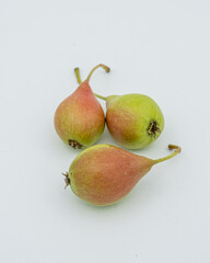 pears on white background 