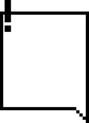 8bit retro game pixel speech bubble balloon icon sticker memo keyword planner text box banner, flat png transparent element design
