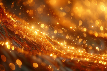 Radiant waves of golden sunshine and amber, illuminating your presentation with warmth and positivity.