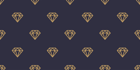 Seamless background pattern with diamond. Vector illustration.