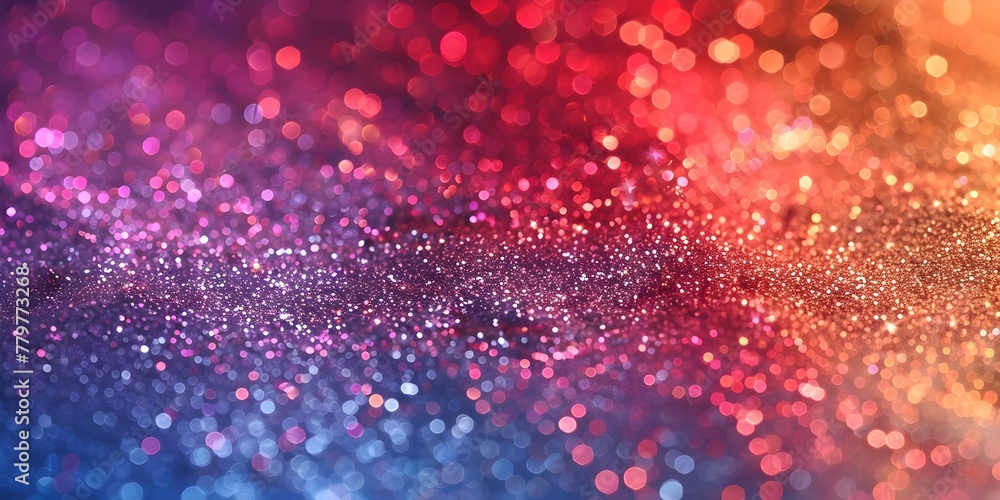 Poster cascading glitter on a gradient background blending luxury and whimsy with copy space for digital de