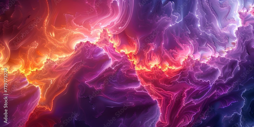 Poster electrifying fractal patterns exploring the complexity and beauty of mathematical chaos