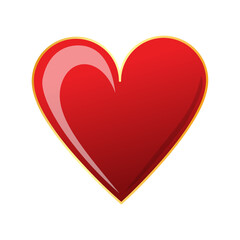 Vector illustration, icon. Set of hearts, spades, clubs and diamonds on white background. 