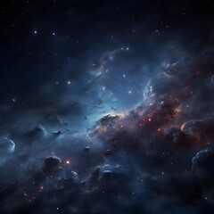 Fototapeta na wymiar Night sky with stars and galaxy