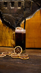 prepared cocktails with dried fruits