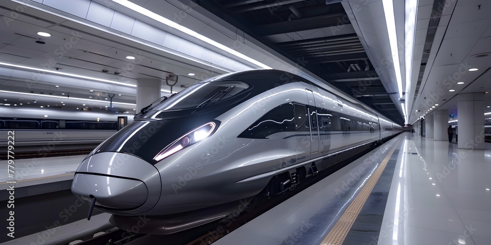 Poster cutting edge high speed train redefining the future of sophisticated transportation with automation 