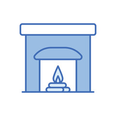 Fireplace vector icon