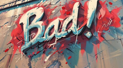 Expressive graffiti artwork with 'BAD' lettering in vibrant colors.