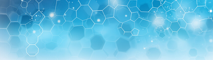 Obraz na płótnie Canvas Elegant Blue Hexagonal Pattern for Scientific Concept