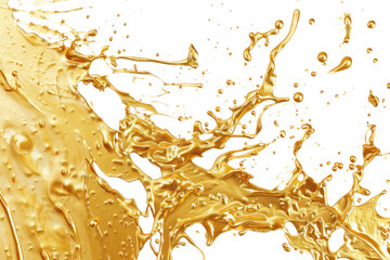 Obraz premium gold splashes texture on transparent or white background, PNG file