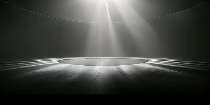 Artistic performances stage light background with spotlight illuminated the stage for contemporary dance. Empty stage with monochromatic colors and lighting design. 4K Video