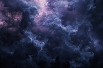 An abstract representation of a tumultuous sky filled with dark clouds and flashes of lightning.