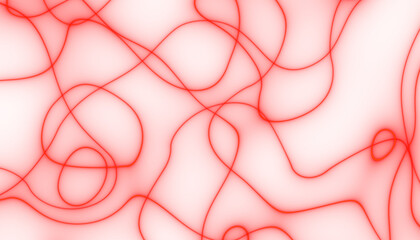 Wave red lines background. Flowing curved smoke lines. Template for banner, flyer, brochure, presentation. Png overlay illustration. - 779787048