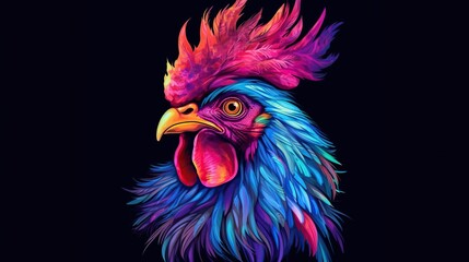 chicken head vector illustration