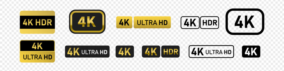4K ultra HD resolution vector
