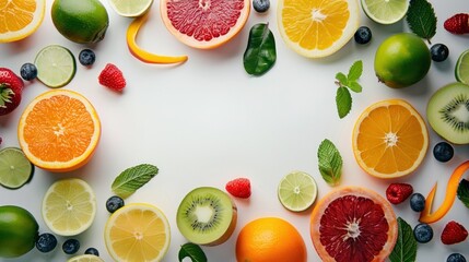 Mixed fruit photo frame