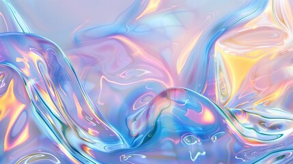 Fototapeta premium simple holographic background Laser glass style, smooth pattern, gorgeous light effect. Sculpture form Bright and saturated soft gradient