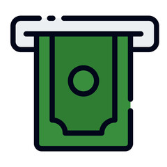 ATM filled line icon