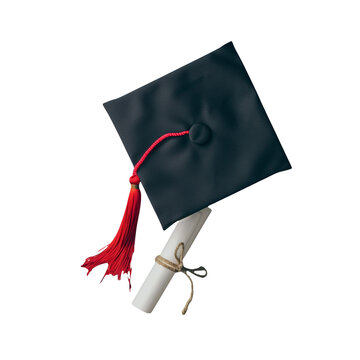 recommend clip art: Graduation Cap and Diploma Illustration With Transparent Background