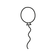 Celebration cute balloon. Hand drawn doodle vector illustration