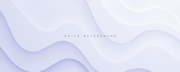 Abstract modern wavy white background smooth color decorative shape design. - obrazy, fototapety, plakaty