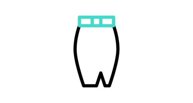 toothbrush and toothpaste icon animation video