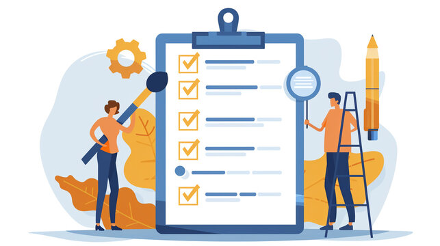 A checklist with ratings beside each item, showcasing the importance of feedback in maintaining quality in business