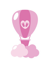 baby shower pink air balloon