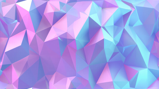 A blue and pink background with a lot of triangles