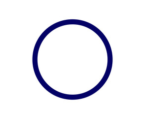 Circle Shape Outline Blue Stroke Circle Shape Symbol Vector Illustration