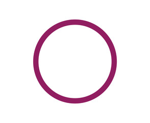 Circle Shape Outline Purple Stroke Circle Shape Symbol Vector Illustration