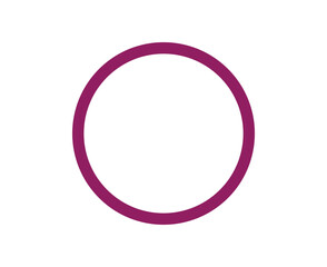 Circle Shape Outline Purple Stroke Circle Shape Symbol Vector Illustration