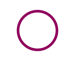 Circle Shape Outline Purple Stroke Circle Shape Symbol Vector Illustration