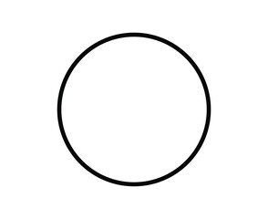 Circle Shape Outline Black Stroke Circle Symbol Vector Illustration