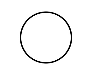 Circle Shape Outline Black Stroke Circle Symbol Vector Illustration