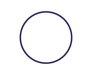Circle Shape Outline Blue Stroke Circle Symbol Vector Illustration