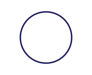 Circle Shape Outline Blue Stroke Circle Symbol Vector Illustration