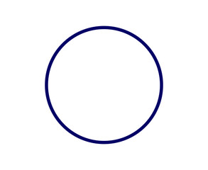 Circle Shape Outline Blue Stroke Circle Symbol Vector Illustration