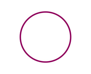 Circle Shape Outline Purple Stroke Circle Symbol Vector Illustration