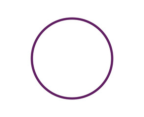 Circle Shape Outline Purple Stroke Circle Symbol Vector Illustration