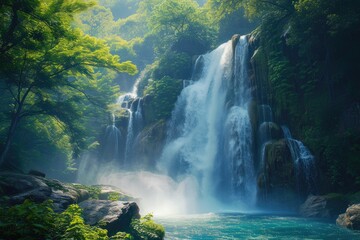 Breathtaking Vertical Cascade in Nature