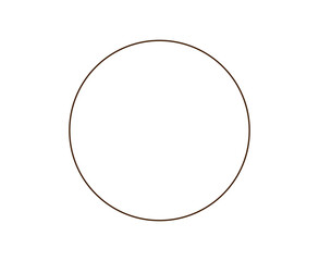 Circle Shape Outline Stroke Brown Symbol Vector Illustration