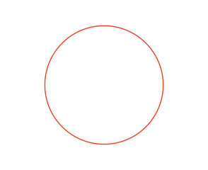 Circle Shape Outline Stroke Orange Symbol Vector Illustration
