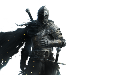 Knight Armor with Fiery Sparks