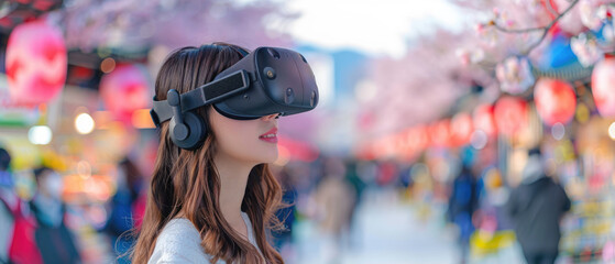 Fototapeta na wymiar Spring Festival Delights: Virtual Reality Food Fair