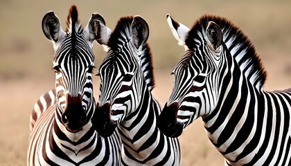 A-Zebra-Pair-Engaged-In-A-Tender-Moment- - obrazy, fototapety, plakaty